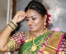 Bridal makeup session by professional makeup artist