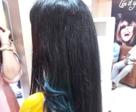 Professional hair styling for female client